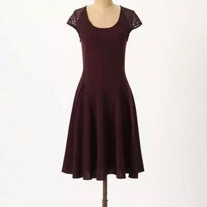 Anthropologie Deletta purple lace sweater dress